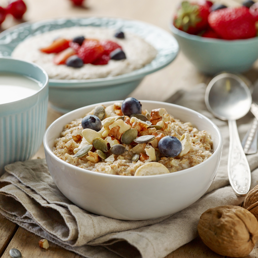 Kasza z borówkami i płatkami migdała